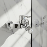 Robinet de bain en céramique à trois sorties, chaud/froid, encastré mural, solaire, pour le Moyen-Orient et l'Afrique