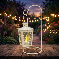 Farol Colgante Antiguo de Hierro Resistente, Portavelas para Decoración del Hogar de Furbish Home Decor
