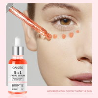 Marque privée 5-en-1 Acide hyaluronique Vitamine C E Anti-âge Peptide Collagène Sérum Lifting instantané Liquide de beauté de la peau