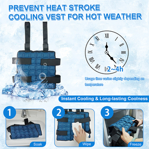 Summer Outdoor Cooling Vest for Men &amp; Women <strong>Air</strong> Conditioning Fan Jacket <strong>Suit</strong> Hot &amp; Cold Packs - Product Image 3