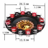 Roulette de luxe avec 16 verres à Shot pour Casino et jetons de Poker