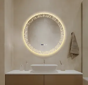 La nouvelle série Décoration de miroir LED de luxe Décoration murale ronde Miroir LED