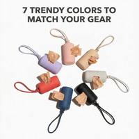 Clip suspendu en silicone personnalisé en forme de tonneau à vin pour sacs à déjections canines, pour laisse, promenade, voyage, mode