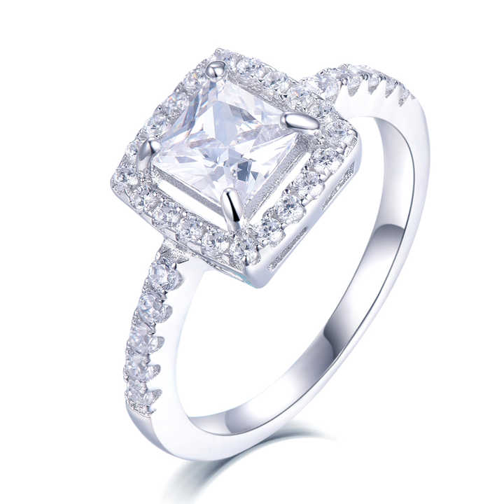 Star jewelryシルバーリングプリンセスカットジルコニア Star jewelryシルバーリングプリンセスカットジルコニア