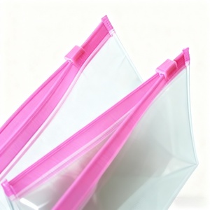 Bolsa con cremallera biodegradable de plástico brillante rosa de PVC transparente personalizada para traje de baño, <span class=keywords><strong>bikini</strong></span>, ropa de playa, bolsa Ziplock de embalaje - Product Image 6