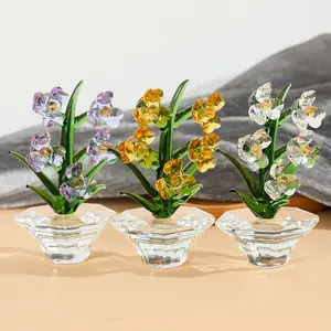 Orchidea soggiorno decorazione della tavola semplice moderna scultura tridimensionale produttori di fiori all'ingrosso multi-colore opzionale