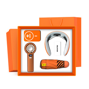 Conjunto de ventilador de verano Relaton con masajeador de cuello y sombrilla, regalo empresarial personalizado para clientes - Product Image 1
