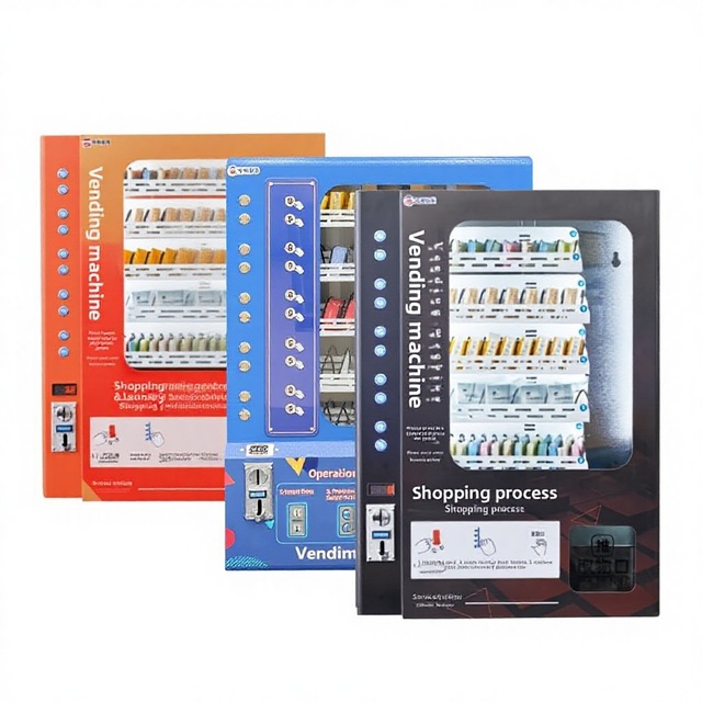 Export Small Medium-sized Touch Screen Unmanned Self-service Fully Automatic Vending Machines Banknote Coin Credit Card