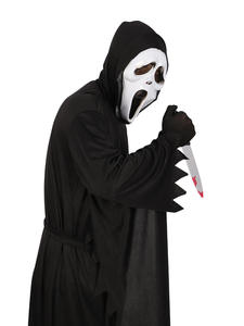 Costume de Robe <span class=keywords><strong>d</strong></span>'<span class=keywords><strong>horreur</strong></span> Halloween tunique à capuche Rob fournitures de fête pour enfants Costumes <span class=keywords><strong>d</strong></span>'halloween cape à capuche cape de Cosplay - Product Image 4