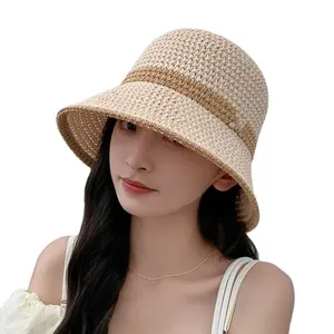 Moda primavera/estate Versatile cappello da sole da donna cappello da pescatore a rete cava cappello da sole per il tempo libero all'aperto