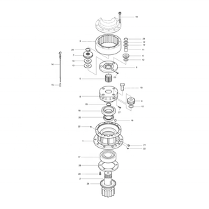 Caja de Engranajes de Reducción para Excavadora Daewoo 404-00062 2404-1066A 150LC-V, Caja de Engranajes de Giro Solar 130LC-V para <span class=keywords><strong>Doosan</strong></span> - Product Image 1