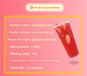 นมชาไข่มุก<span class=keywords><strong>สต</strong></span>รอว์เบอร์รีเพื่อสุขภาพ บรรจุขวด 1 กก. ส่วนผสมสำหรับเครื่องดื่มและของหวานโฮมเมด - Product Image 6