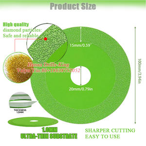 <span class=keywords><strong>Outils</strong></span> de coupe de verre à bas prix 4, 4 1/2 scie circulaire lame en céramique diamant roue de coupe verre vert disque de coupe - Product Image 4