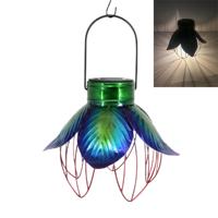 Lámpara Solar de Metal para Exteriores, Impermeable, con Forma de Flor, Decorativa, de Hierro, con LED, para Jardín, Patio, Césped