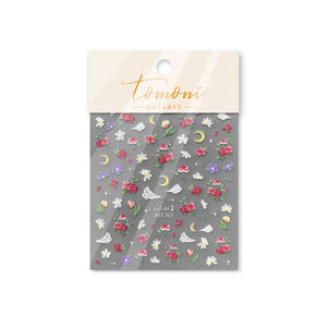 TSZS Summer Nail Art Stickers Red Rose 5D Relieves Deslizadores autoadhesivos Tulip Daisy Rose Stars Clouds Moon para proveedor de <span class=keywords><strong>uñas</strong></span> - Product Image 6