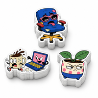 Autocollants personnalisés pour employés de bureau, dessins animés amusants, mèmes anthropomorphes, vinyle découpé, imperméables, autocollants adhésifs pour employés
