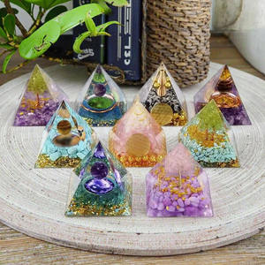 Venta al por mayor de fábrica, chips de grava de cristal surtidos, pirámide de resina de Chakra de meditación <span class=keywords><strong>para</strong></span> decoración del hogar - Product Image 6