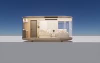 Capsule spatiale de luxe pour l'extérieur, maison préfabriquée modulaire, mini-cabane pour hôtel de villégiature, Airbnb, pod de vie intelligent