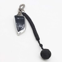 Fenêtre cassée parapluie corde tressée chaîne sécurité extérieure Prot singe poing boule d'acier auto-défense lanière survie porte-clés