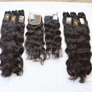 Vente en gros de cheveux humains vierges de temple indiens bruts pré-plumés transparents 5x5 6x6 fermeture en dentelle frontale Hd 13x4 13x6 360 fermeture en dentelle - Product Image 2