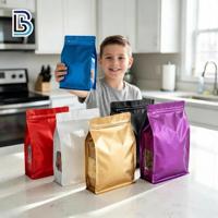 Sacs d'emballage à fond plat Lebei avec fermeture éclair et fenêtre, multicolores, fournisseur de matériaux d'emballage alimentaire