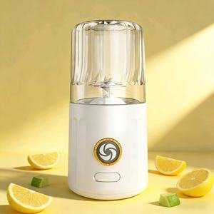 6-Blade 260ml Portable Juicer <b>Cup</b>: USB Rechargeable Mini Electric Blender for Personal Fruit Juicing - Product Image 1