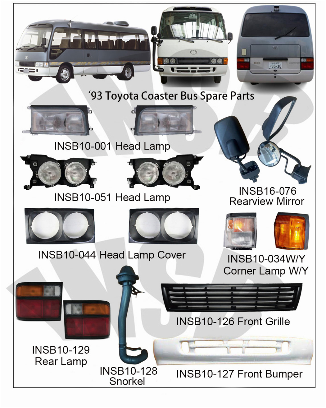 トヨタコースターバススペアパーツINSB10-027用バスドライバー