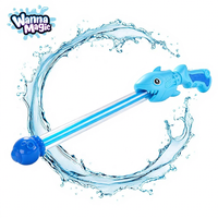 Pistolet à eau transparent extractible Requin 52CM avec jets rotatifs effet feux d'artifice, jouet d'été pour enfants, divertissement en extérieur WANNA