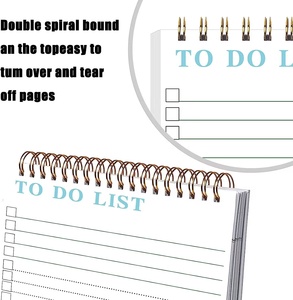 Tear Off Flip Over Custom Top Spiral Bound UNDATED Notepad <strong>Task</strong> Planner Daily to Do List Organized Notebook - Product Image 2