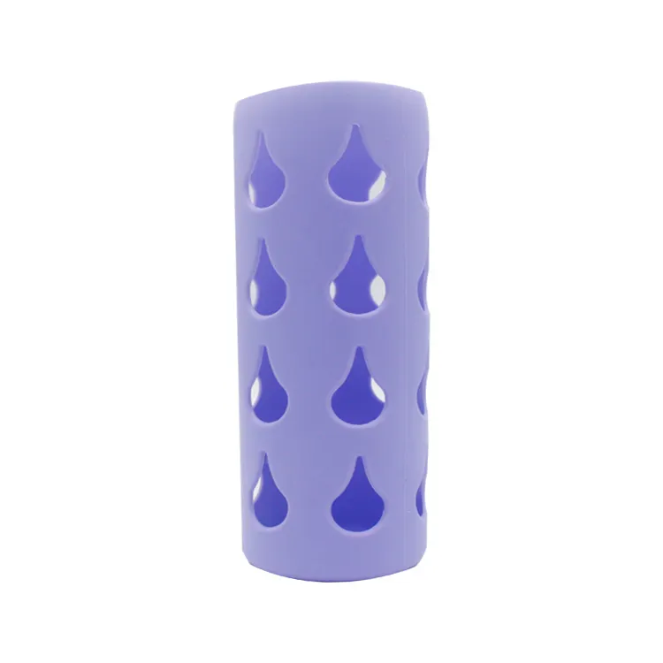 Outdoor Sport Aanpassen Glas Water Fles Onbreekbaar Siliconen Bescherming Sleeve Cover