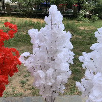 A-252 Arbre de fleurs de cerisier artificiel en soie, blanc, centre de table pour mariage, Saint-Valentin, Nouvel An, très vendu