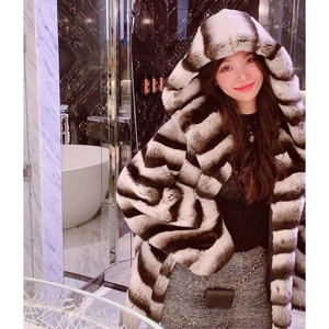 <span class=keywords><strong>Chinchilla</strong></span> Design Luxury Fur Coat pantuflas <span class=keywords><strong>Precio</strong></span> Eco Rabbit Fur Coat <span class=keywords><strong>Precio</strong></span> para comodidad de un día - Product Image 4