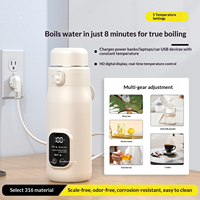 Bouteille d'eau électrique portable à contrôle de température intelligent, tasse chauffante isolante pour les voyages