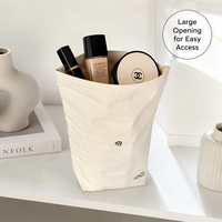 Sac cosmétique en toile écologique à fermeture éclair, personnalisable avec logo, en coton biologique recyclable – Offre Spéciale