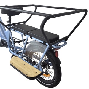 Vélo cargo électrique QUEENE Family à double batterie, moteur Bafang à longue portée, pneus larges, 500W 250W, vélos électriques EU, vélo électrique à pneus larges - Product Image 3