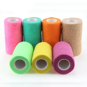 Horse Bandage Pet Care Self Adhesive Colored Vet Wrap Elastic Cohesive Bandage