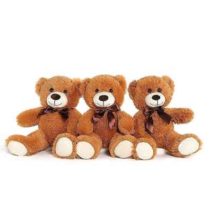 MorisMos 3-Pack 14 pulgadas osos de peluche lindos pequeños juguetes de peluche animales de peluche a granel osito niños centro de mesa Baby Shower regalo - Product Image 1