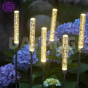 Rgb Led Solar Stainless Steel Ground Landscape Bubble Design Small Outdoor Garden Lamp Courtyard <b>Path</b> Decor Multicolored Cct - Product Image 1