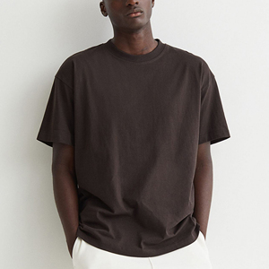 T-shirt Oversize Uni à Épaules Tombantes Style Streetwear en Coton Lourd 100% – Fabricant de T-shirts Vides pour l'Été - Product Image 2