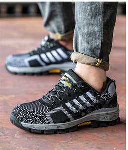 Chaussures en maille d'air pénétrables quatre saisons chaussures de <span class=keywords><strong>travail</strong></span> anti-smash anti-crevaison chaussures antidérapantes à bout léger en acier - Product Image 4