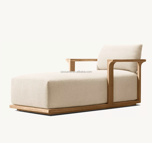 Sassanid Outdoor Teak Furniture Diseño escandinavo <span class=keywords><strong>Lagos</strong></span> Teak Chaise - Product Image 1