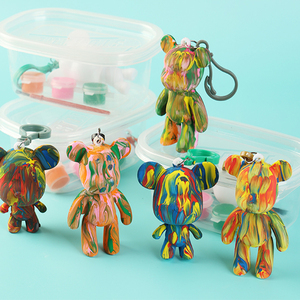 Neues Design Weiß Niedlich DIY Handmade Fluid Bear Tempra Malte chnik auf Zeichenbrett für Geschenk dekoration - Product Image 3