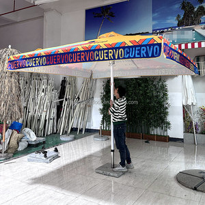 Sombrillas impresas con logotipo personalizado para publicidad exterior, <span class=keywords><strong>sombrilla</strong></span> hidráulica para Patio, jardín, restaurante, cafetería, Hotel, Patio <span class=keywords><strong>de</strong></span> 3 <span class=keywords><strong>metros</strong></span> - Product Image 4