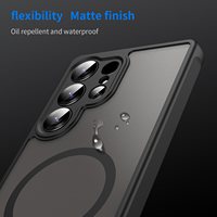 Coque Magnétique Ultra Résistante pour Samsung Galaxy S25 S26, Personnalisable avec Logo, PC TPU Antichoc et Anti-Chute, Toucher Soie