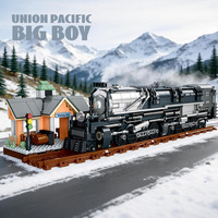 Modèle de train à vapeur JJ9245, blocs de construction, jouet éducatif à assembler