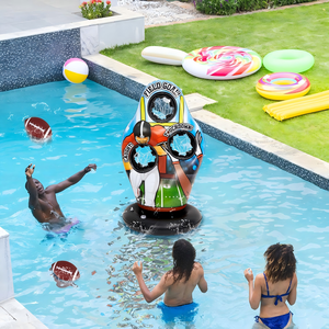 <b>Inflatable</b> Football Toss Target Game with 3 Holes <b>for</b> <b>Pool</b> & Backyard Interactive Play - Product Image 5
