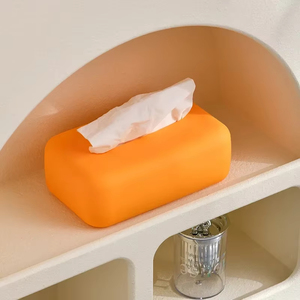 Scatola <span class=keywords><strong>di</strong></span> lusso del tessuto molle con la copertura riutilizzabile impermeabile del Silicone <span class=keywords><strong>porta</strong></span> <span class=keywords><strong>carta</strong></span> per pulire l'acqua del <span class=keywords><strong>bagno</strong></span> - Product Image 4