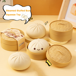 Jouets sensoriels anti-stress en TPR en forme de boulette vapeur, à montée lente, Kawaii, cadeaux promotionnels pour enfants - Vente chaude - Product Image 1