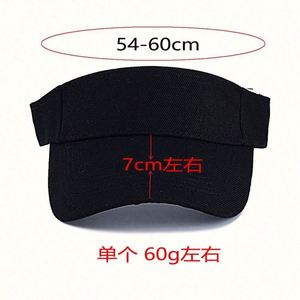 Wholesale Outdoor Wide Brim Sun Visor Cap Solid Color Summer Unisex Custom Sports Cycling Breathable Comfort - Product Image 6