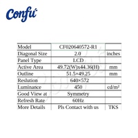CONFU Écran tactile capacitif LCD IPS de 2 pouces, affichage circulaire 640*572 MIPI Raspberry Pi, simulateur de vol, compteur
